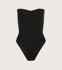 Hunza G Strapless-Brooke Lurex Swim -