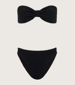 Hunza G Bikini Sets|Bandeau-Coverage Jean Bikini -