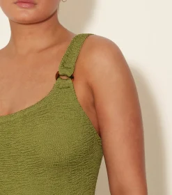 Hunza G Scoop Neck-Domino Swim -