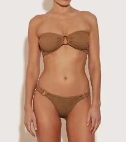 Hunza G Bikini Sets|Bandeau-Gloria Bikini With Tonal Hoops -