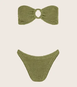 Hunza G Bikini Sets-Gloria Bikini With Tonal Hoops -