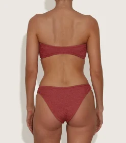 Hunza G Bikini Sets|Bandeau-Gloria Bikini With Tonal Hoops -