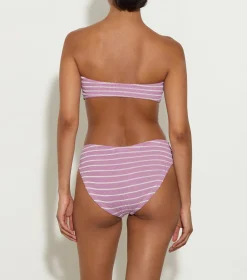Hunza G Bikini Sets|Bandeau- X Helena Christensen Jean Stripe Bikini -
