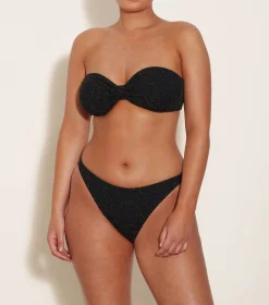 Hunza G Bikini Sets|Bandeau-Jean Lurex Bikini -