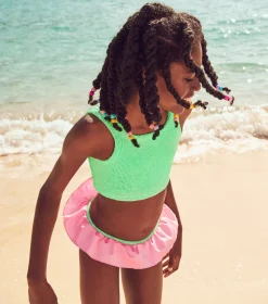 Kids Hunza G Kids - 7-12 Yrs-Kids Duo Olive Bikini -