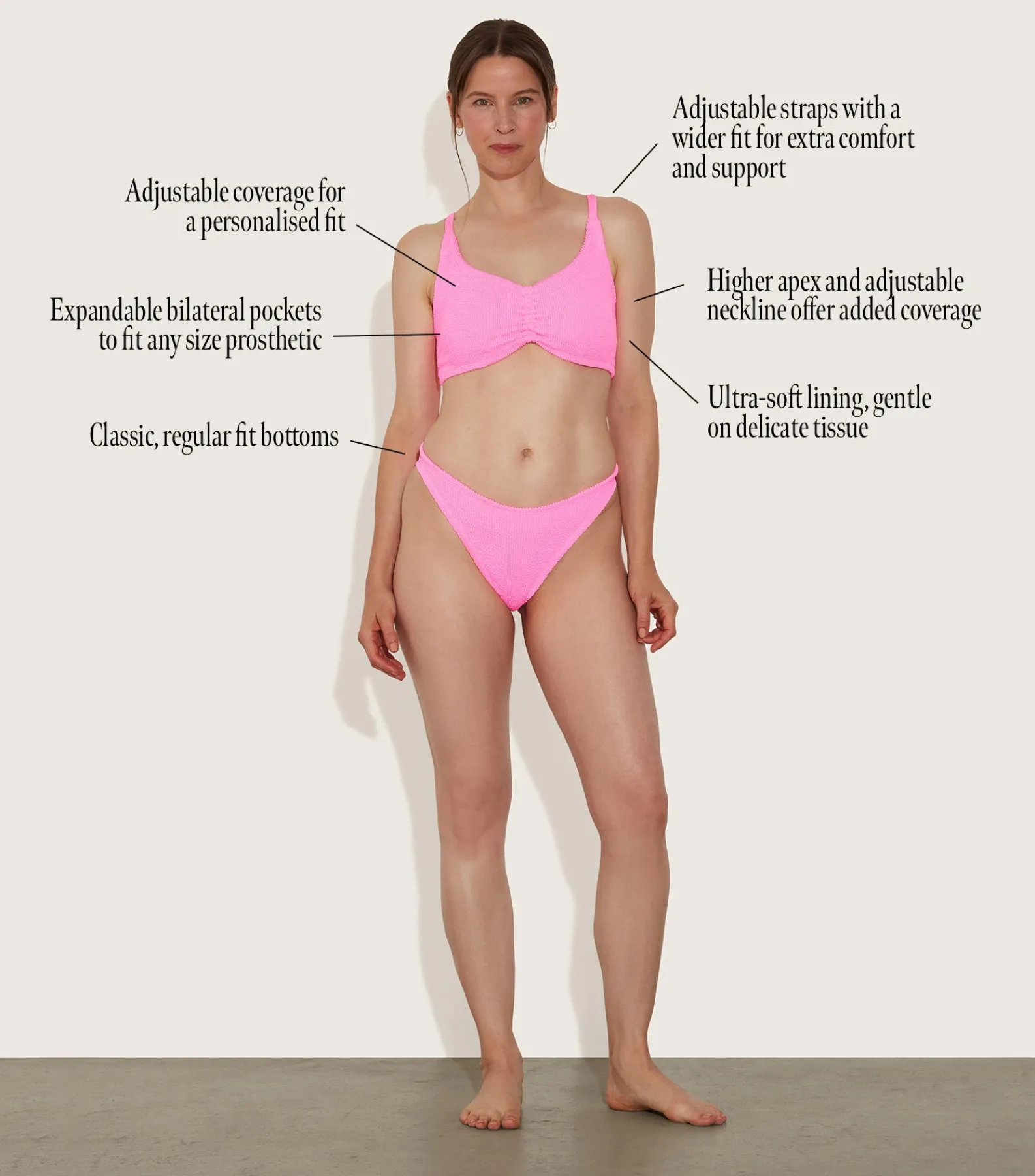 Hunza G Bikini Sets-Post Mastectomy Bikini -