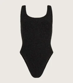 Hunza G Square Neck-Square Neck Lurex Swim -