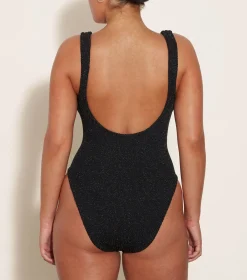 Hunza G Square Neck-Square Neck Lurex Swim -