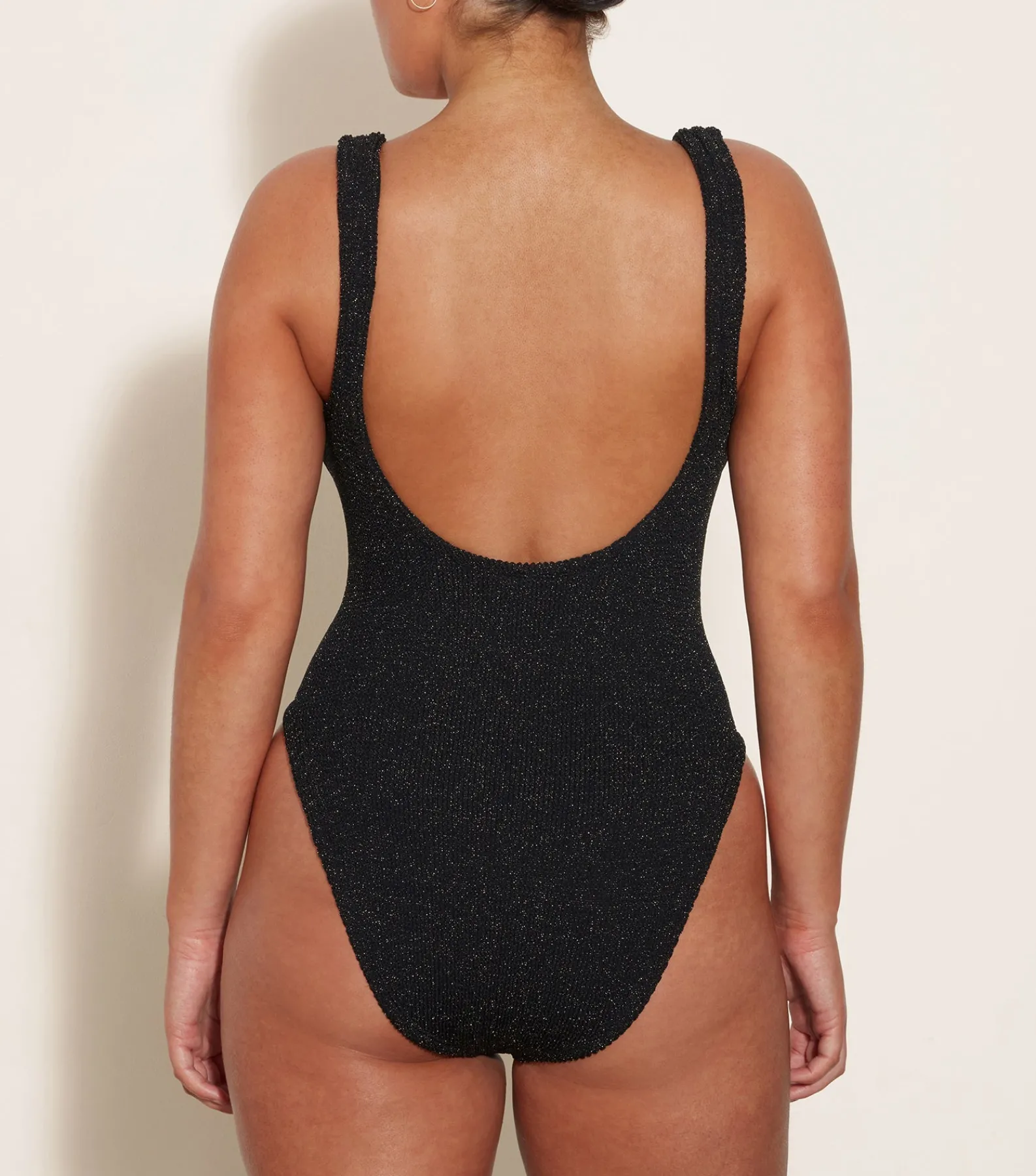 Hunza G Square Neck-Square Neck Lurex Swim -